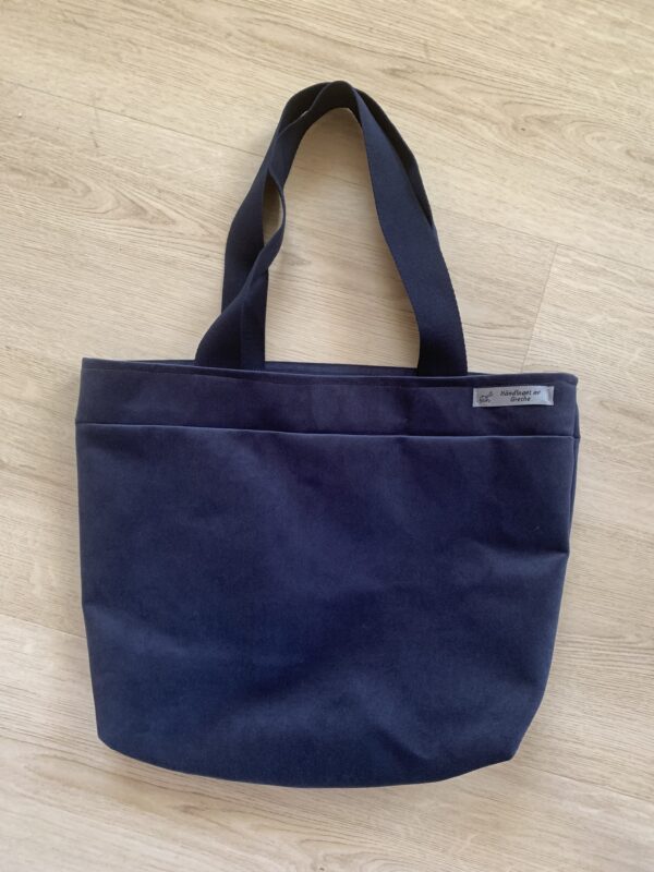 Blå totebag / veske med skulderreim