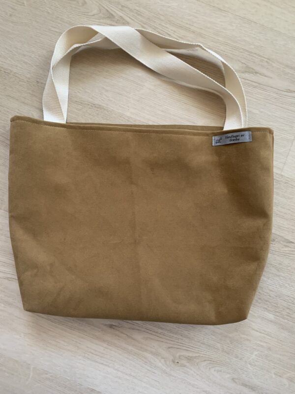 Brun / sennepsfarget totebag / veske med skulderreim